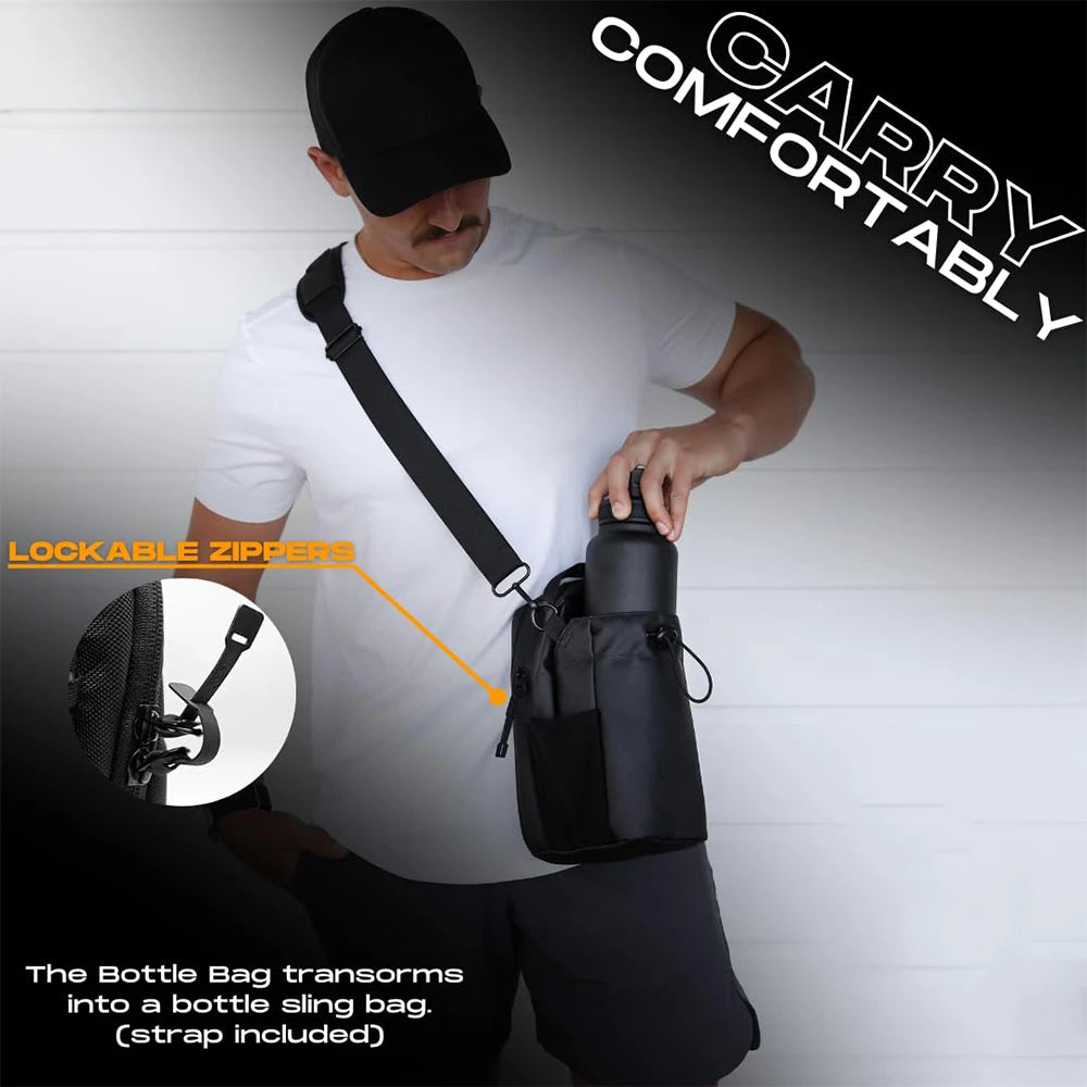 Magnetic Bottle Sling Bag for Men and Women Magnetic Gym Bag for Travel Work Sports Keep Your Items off the Dirty Gym Floor