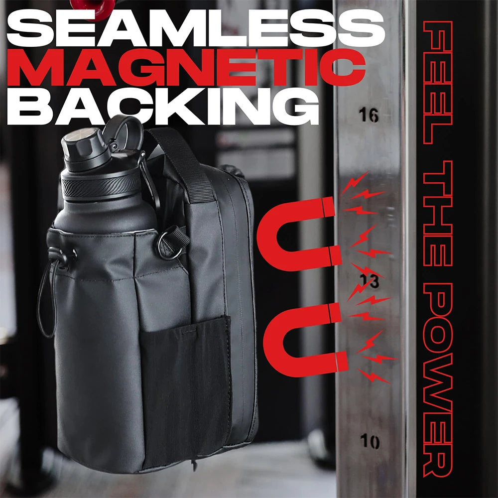 Magnetic Bottle Sling Bag for Men and Women Magnetic Gym Bag for Travel Work Sports Keep Your Items off the Dirty Gym Floor