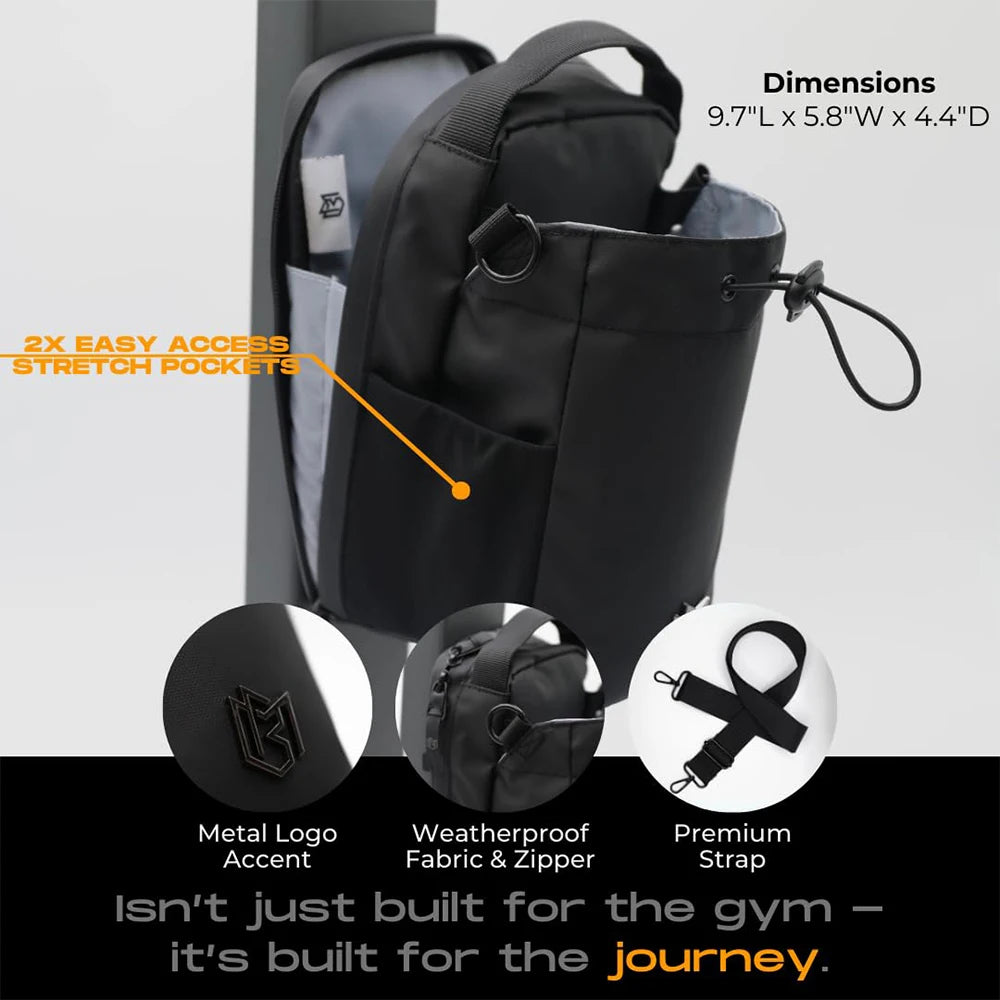 Magnetic Bottle Sling Bag for Men and Women Magnetic Gym Bag for Travel Work Sports Keep Your Items off the Dirty Gym Floor